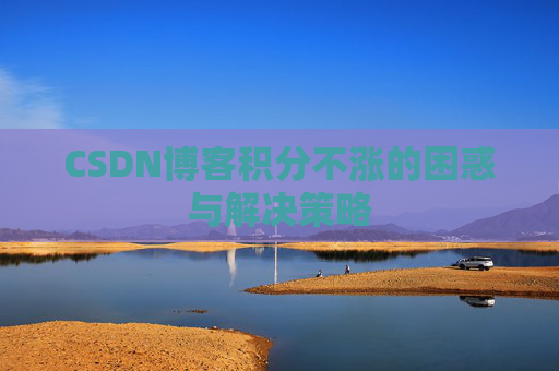 CSDN博客积分不涨的困惑与解决策略